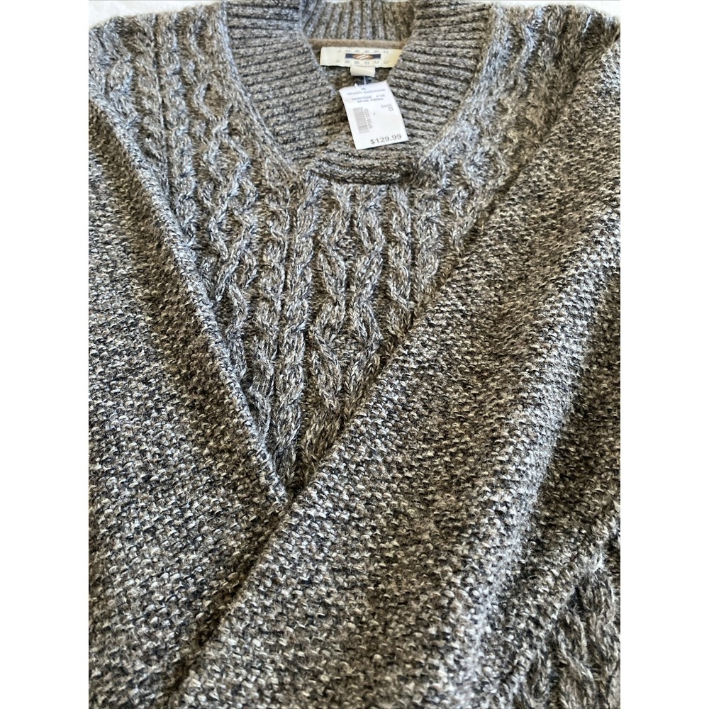 Joseph Abboud Men's Wool Blend Fisherman Sweater Chunky Cable Knit Small B6 - Picture 2 of 4